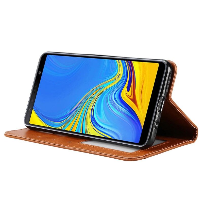 Case voor Samsung Galaxy A70 Bescherming Imitatieleer Met Standaard En Kaarthouder