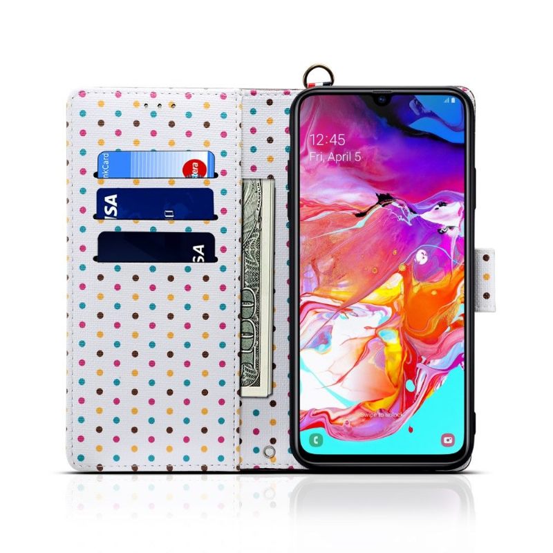 Case voor Samsung Galaxy A70 Bescherming Vintage Stippen