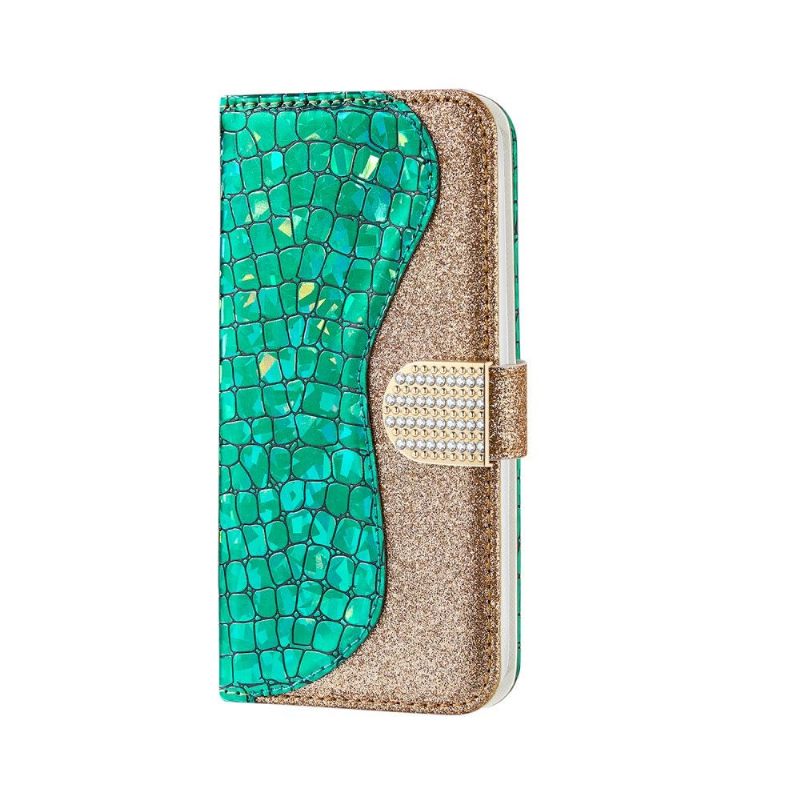 Cover voor Samsung Galaxy A70 Anti-fall Glamour Krokodil-effect