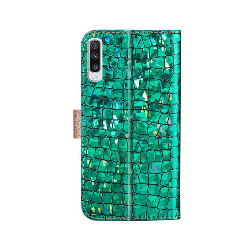 Cover voor Samsung Galaxy A70 Anti-fall Glamour Krokodil-effect