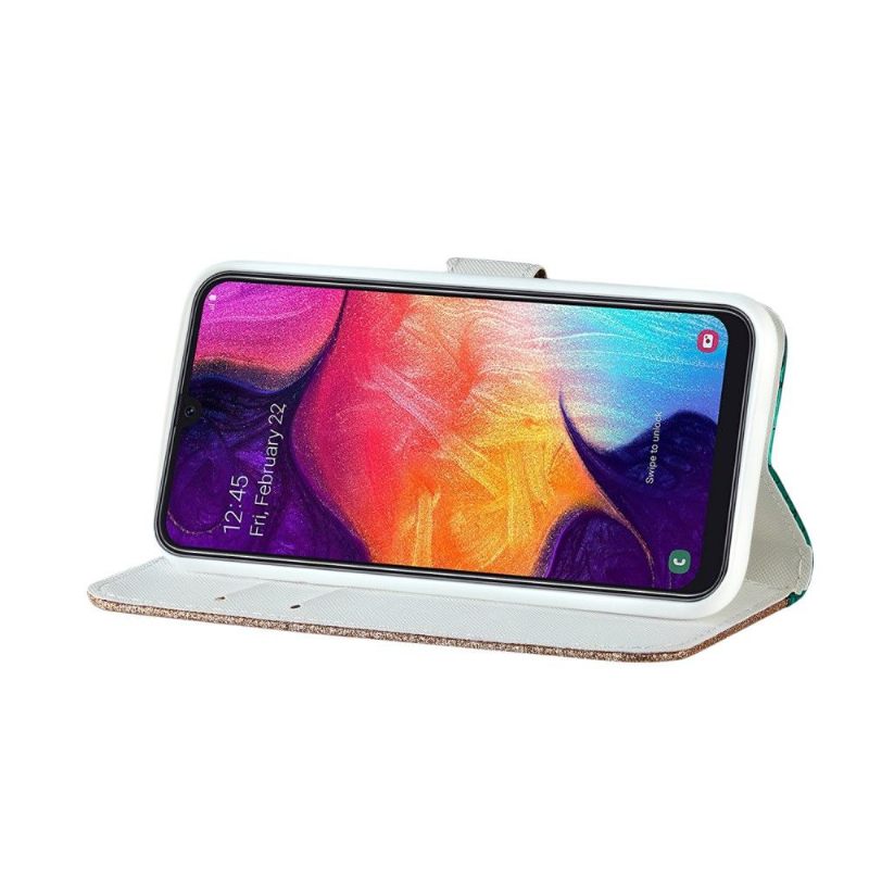 Cover voor Samsung Galaxy A70 Anti-fall Glamour Krokodil-effect