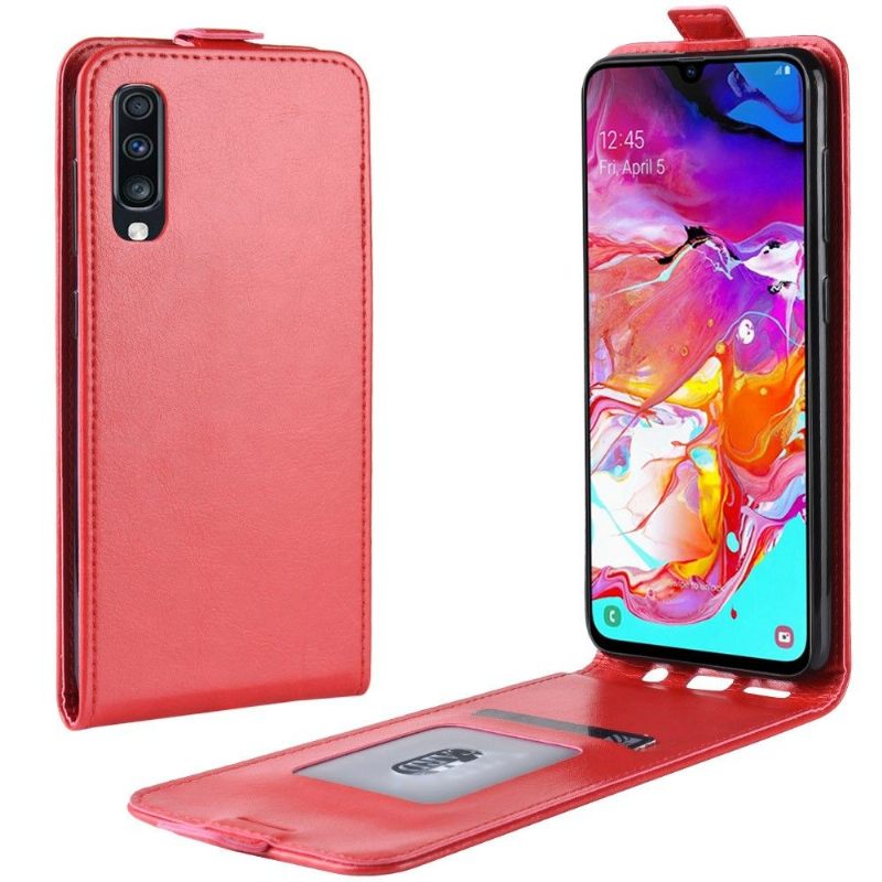 Cover voor Samsung Galaxy A70 Folio-hoesje Verticaal Kunstleer