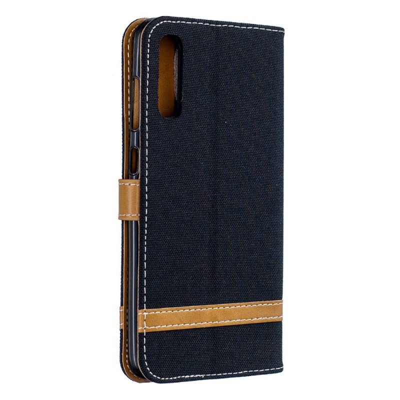 Cover voor Samsung Galaxy A70 Stoffen Hoes Met Riem