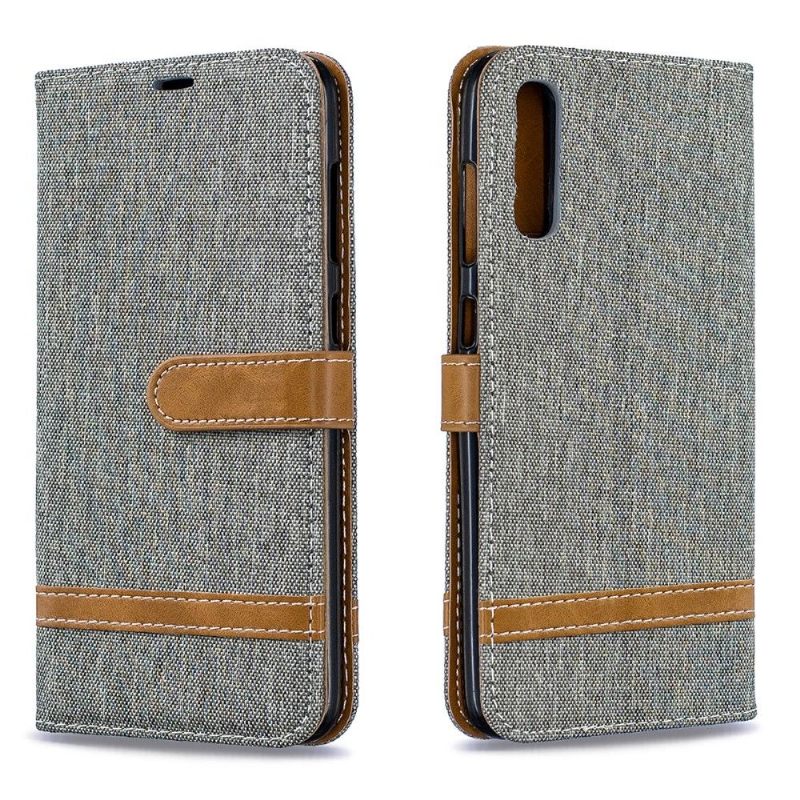 Cover voor Samsung Galaxy A70 Stoffen Hoes Met Riem