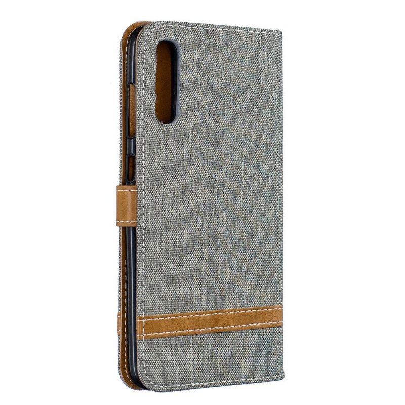 Cover voor Samsung Galaxy A70 Stoffen Hoes Met Riem