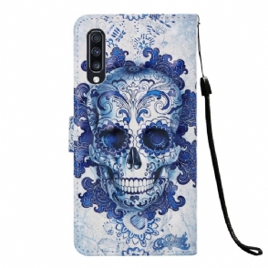 Folio-hoesje voor Samsung Galaxy A70 Calavera-patroon