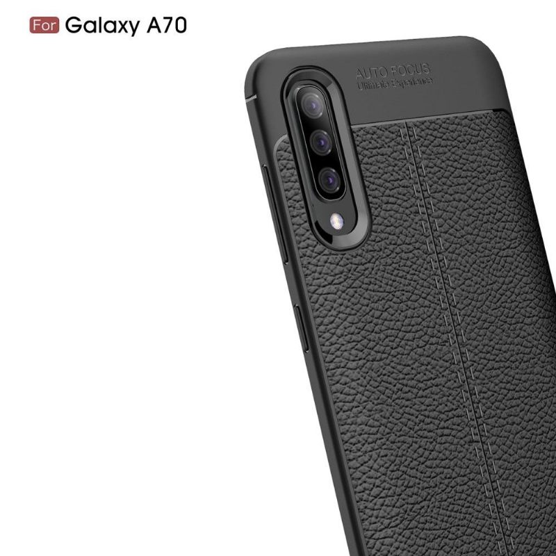 Hoesje voor Samsung Galaxy A70 Afwerkingsgel Van Kunstleer