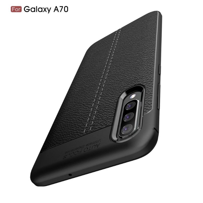 Hoesje voor Samsung Galaxy A70 Afwerkingsgel Van Kunstleer