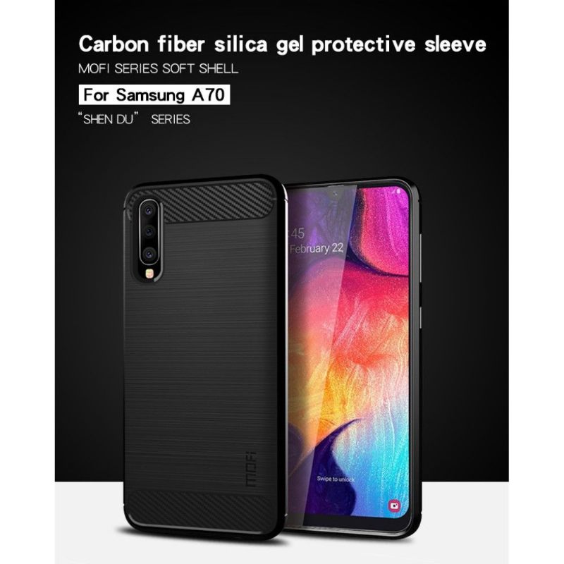 Hoesje voor Samsung Galaxy A70 Geborsteld Mofi