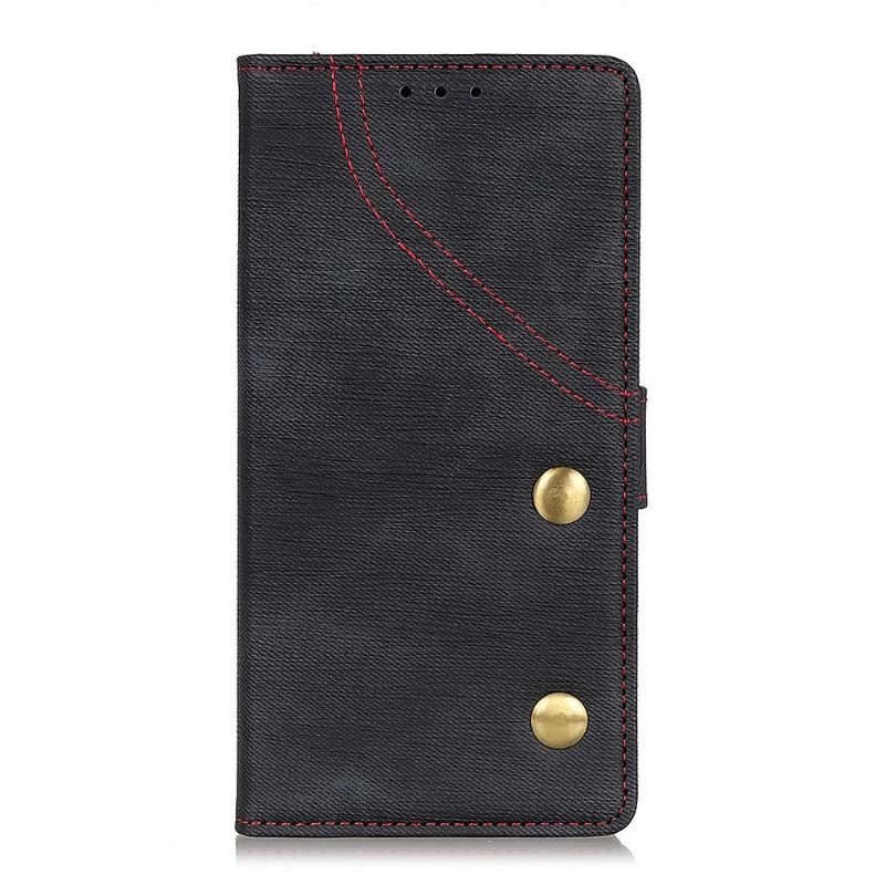 Cover voor Sony Xperia 10 Plus Stoffen Bekleding Met Naden