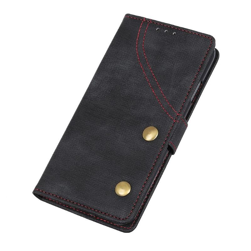 Cover voor Sony Xperia 10 Plus Stoffen Bekleding Met Naden