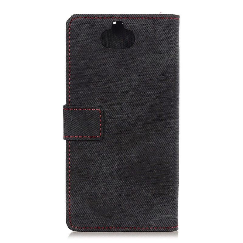 Cover voor Sony Xperia 10 Plus Stoffen Bekleding Met Naden