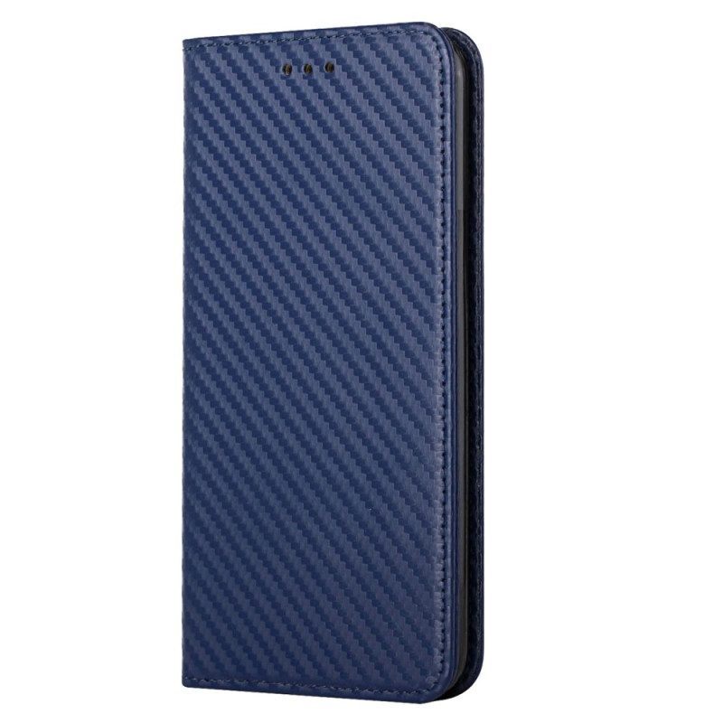 Bescherming Hoesje voor Xiaomi 12T / 12T Pro Folio-hoesje Koolstofvezel Met Koord