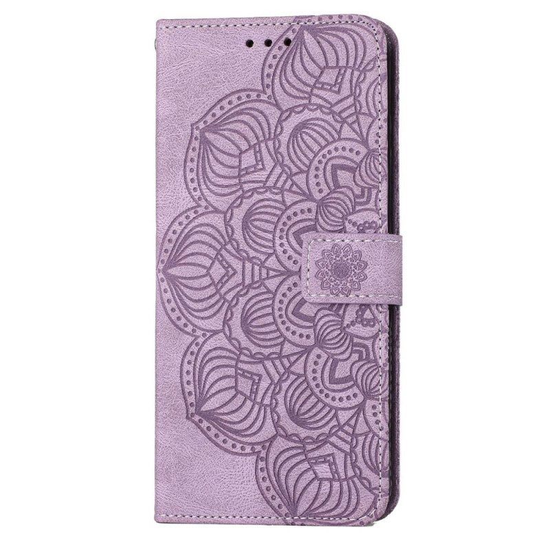 Flip Case voor Xiaomi 12T / 12T Pro Met Ketting Barokke Mandala Met Bandjes