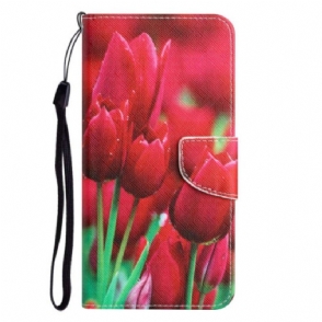 Flip Case voor Xiaomi 12T / 12T Pro String Tulpen