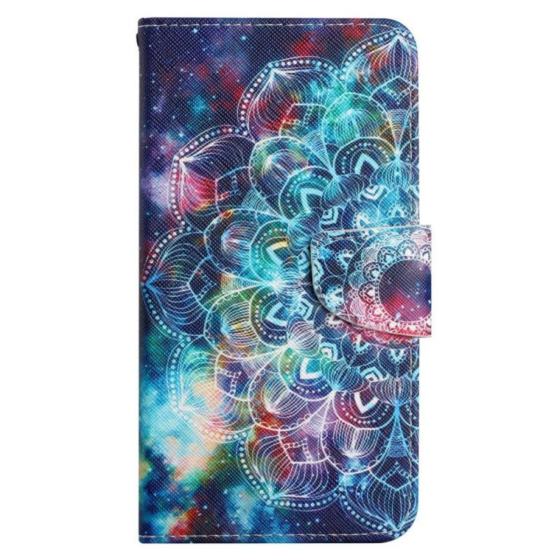 Folio-hoesje voor Xiaomi 12T / 12T Pro Met Ketting Flitsende Strappy Mandala