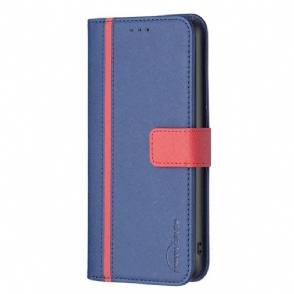 Folio-hoesje voor Xiaomi 12T / 12T Pro Tweekleurige Binfen-kleur