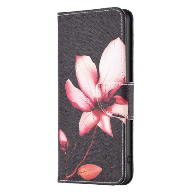 Leren Hoesje voor Xiaomi 12T / 12T Pro Roze Bloem