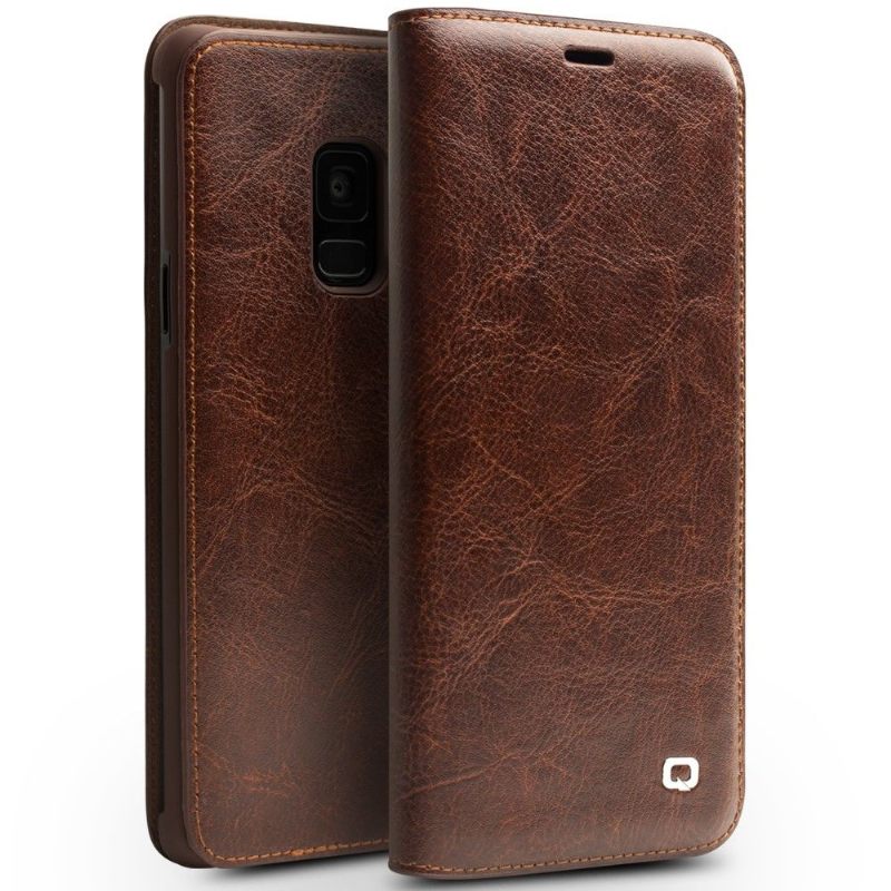 Cover voor Samsung Galaxy S9 Handgemaakt Echt Leer