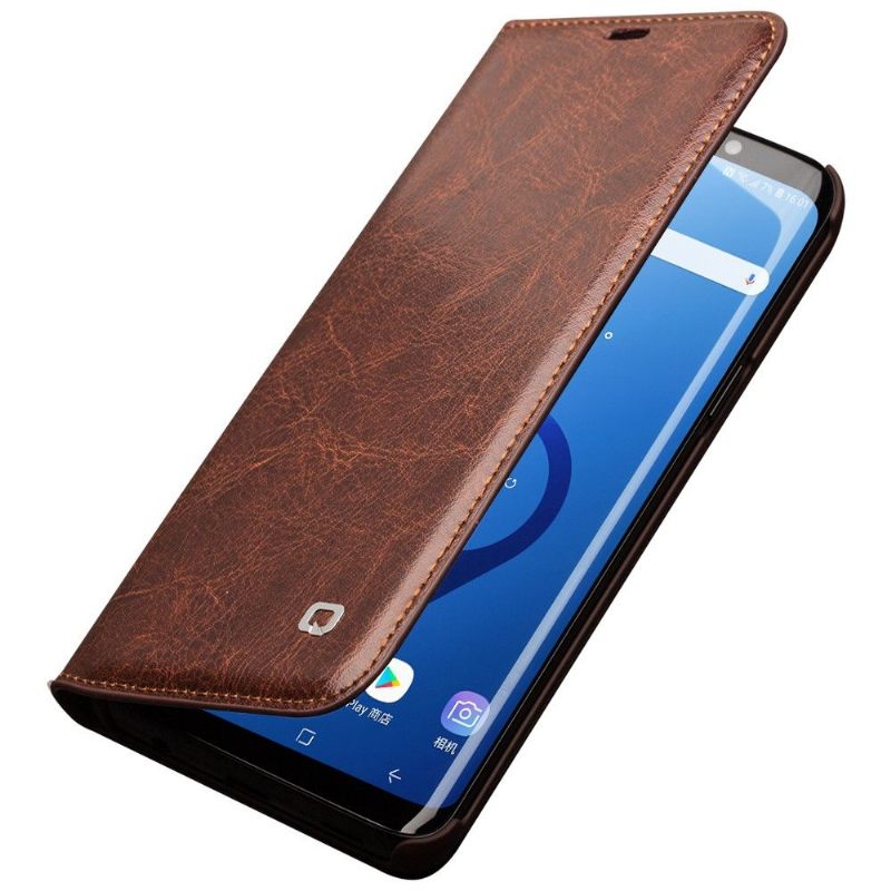 Cover voor Samsung Galaxy S9 Handgemaakt Echt Leer