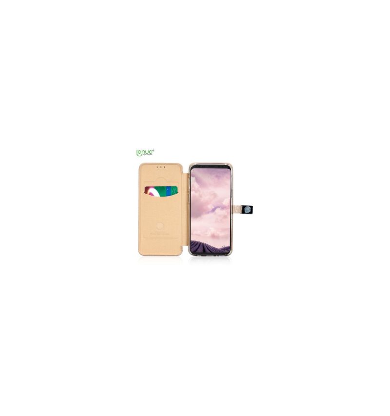 Folio-hoesje voor Samsung Galaxy S9 Lenuo Kunstleer Premium - Goud