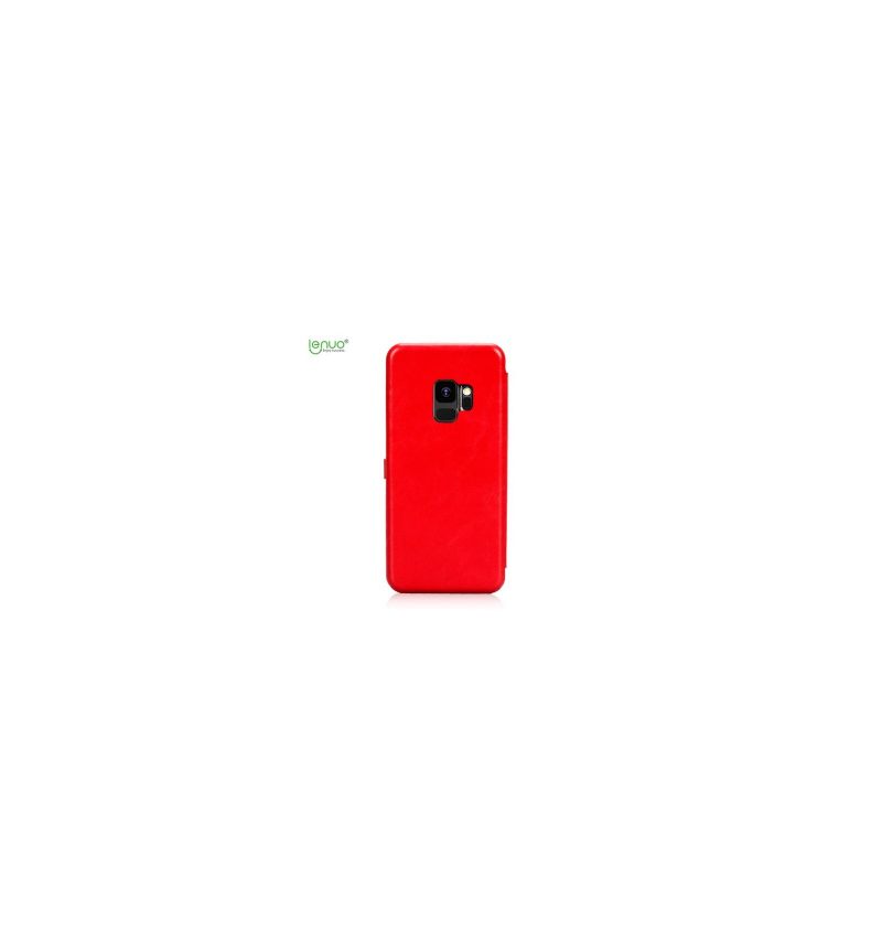 Folio-hoesje voor Samsung Galaxy S9 Lenuo Kunstleer Premium - Rood