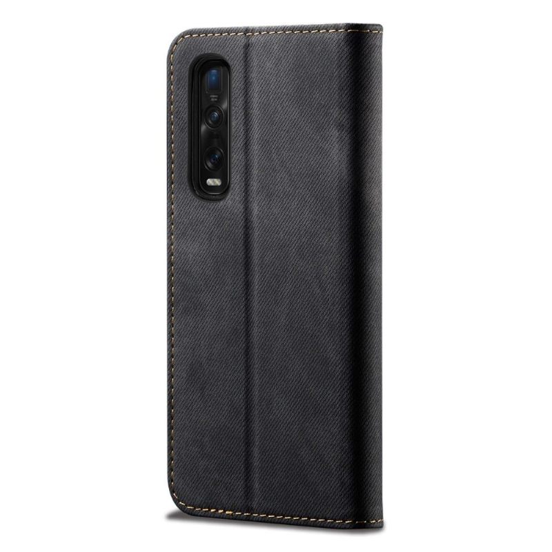 Folio-hoesje voor Oppo Find X2 Pro Anti-fall De Giulia Style Jeans