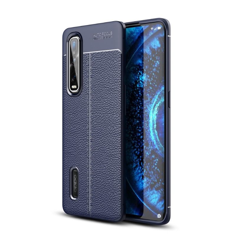 Hoesje voor Oppo Find X2 Pro Afwerkingsgel Van Kunstleer