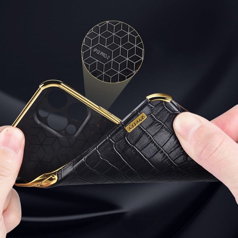 Telefoonhoesje voor Realme GT Neo 3 Krokodil-effect Met Ring