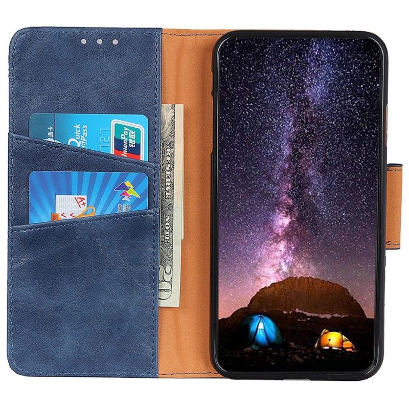 Cover voor Samsung Galaxy A03 Core Anti-fall Edouard Klassiek Kunstleer