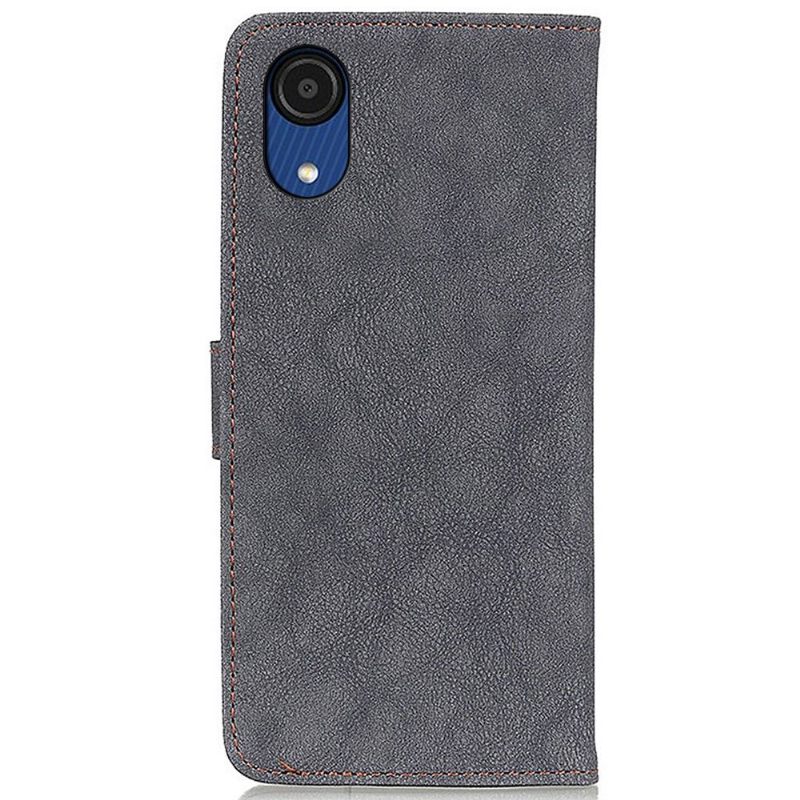 Flip Case voor Samsung Galaxy A03 Core Khazneh Retro Leder Effect