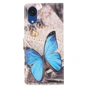 Folio-hoesje voor Samsung Galaxy A03 Core Blauwe Vlinder