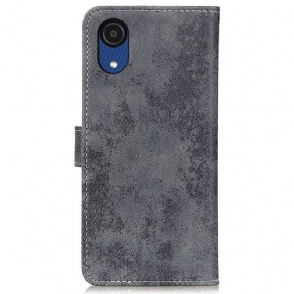 Folio-hoesje voor Samsung Galaxy A03 Core Cyrius Kunstleer Vintage