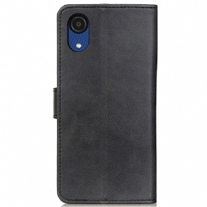 Folio-hoesje voor Samsung Galaxy A03 Core Marius Mat Leereffect