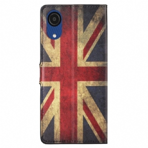 Folio-hoesje voor Samsung Galaxy A03 Core Vintage Engelse Vlag