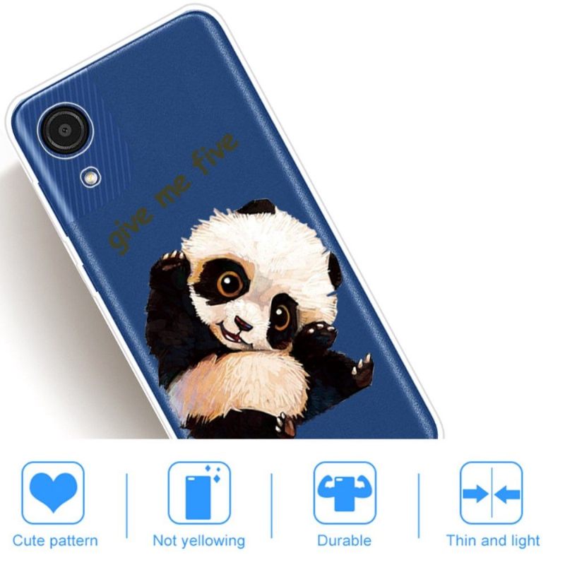 Hoesje voor Samsung Galaxy A03 Core Panda"geef Me Vijf"