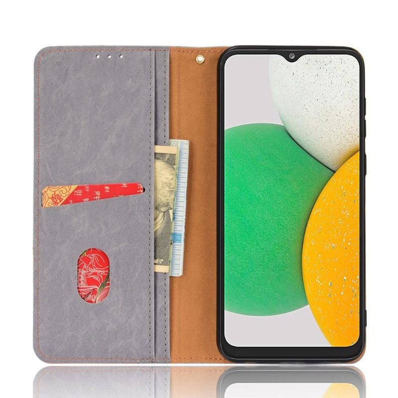 Leren Hoesje voor Samsung Galaxy A03 Core Bescherming Folio-hoesje Retro Kunstleer