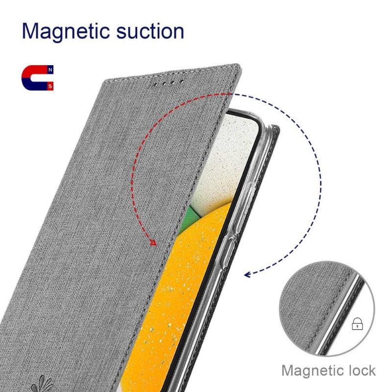 Leren Hoesje voor Samsung Galaxy A03 Core Ondersteuningsfunctie Voor Bretels