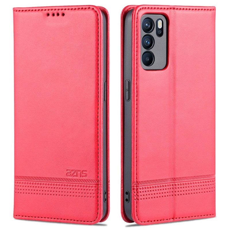 Cover voor Oppo Reno 6 5G Anti-fall Portemonnee Leren Azns Kunstleer