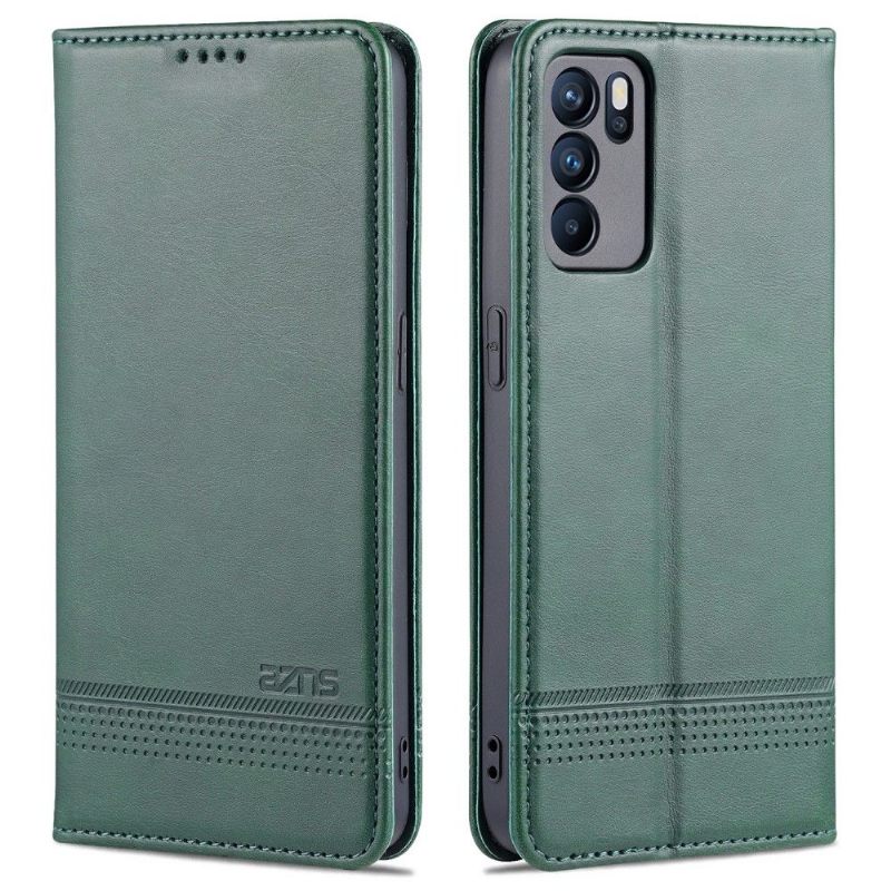 Cover voor Oppo Reno 6 5G Anti-fall Portemonnee Leren Azns Kunstleer