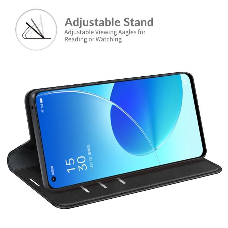 Cover voor Oppo Reno 6 5G Kunstleer Functie Stand