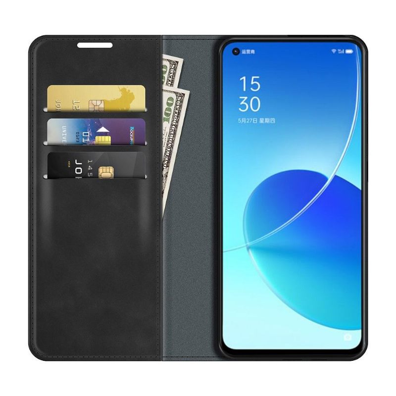 Cover voor Oppo Reno 6 5G Kunstleer Functie Stand