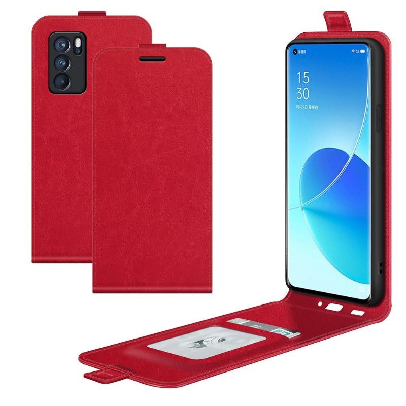 Flip Case voor Oppo Reno 6 5G Folio-hoesje Kunstleer Verticaal