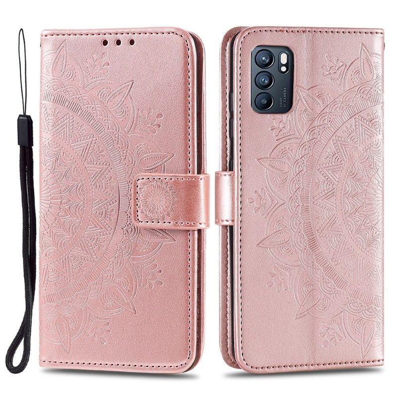 Flip Case voor Oppo Reno 6 5G Zon Mandala