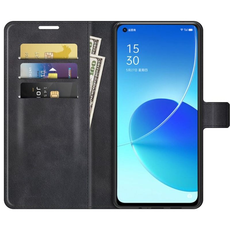 Folio-hoesje voor Oppo Reno 6 5G Portemonnee Leerstijl