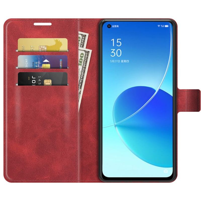 Folio-hoesje voor Oppo Reno 6 5G Portemonnee Leerstijl