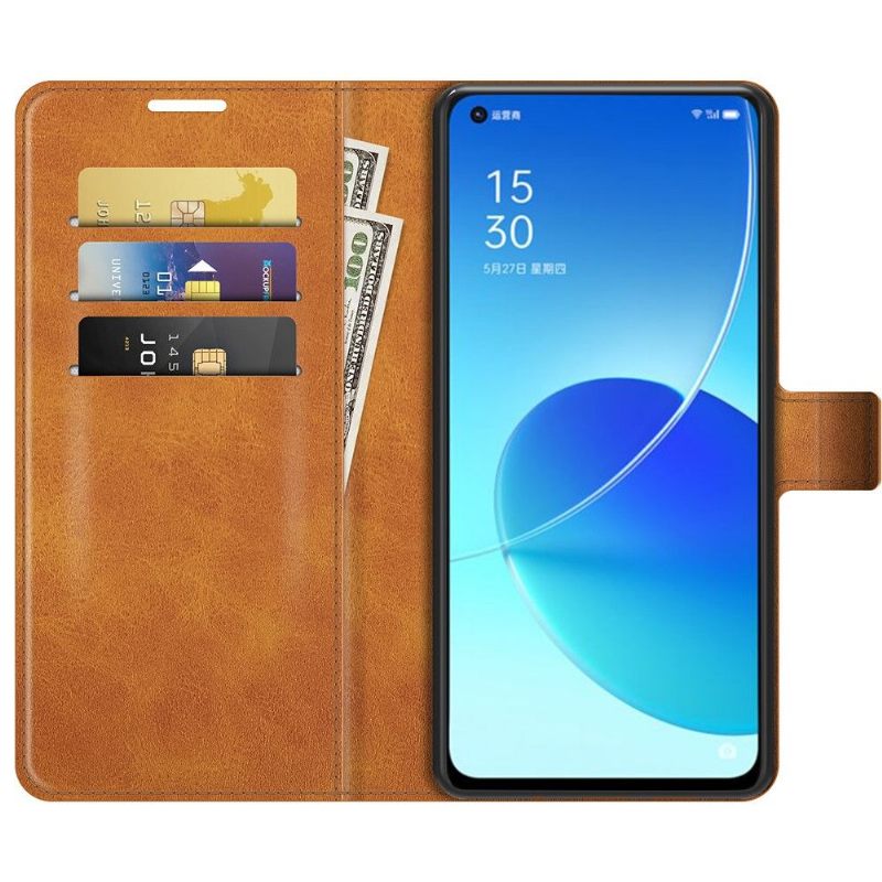 Folio-hoesje voor Oppo Reno 6 5G Portemonnee Leerstijl