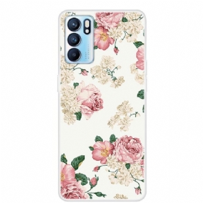 Hoesje voor Oppo Reno 6 5G Bloemen