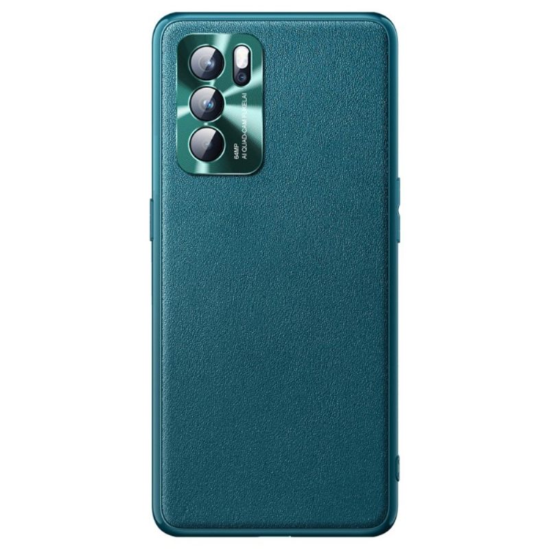 Hoesje voor Oppo Reno 6 5G Kleur Stijl Leer Effect