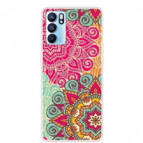 Telefoonhoesje voor Oppo Reno 6 5G Bescherming Retro-mandala